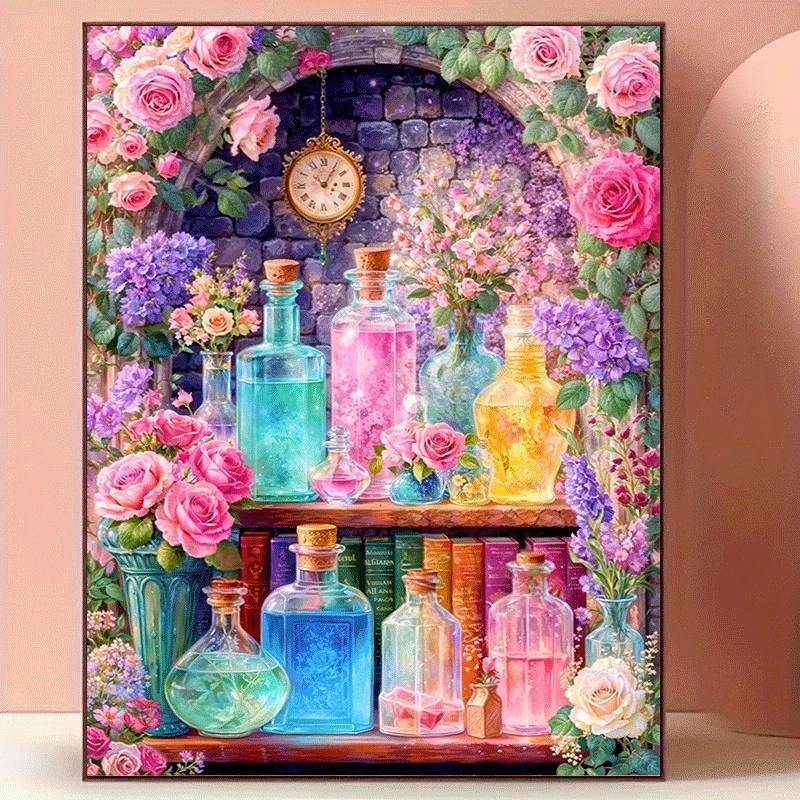 Photo Mosaic Print - Алмазная мозаика с яркими цветами/тортами/изображениями красоты,