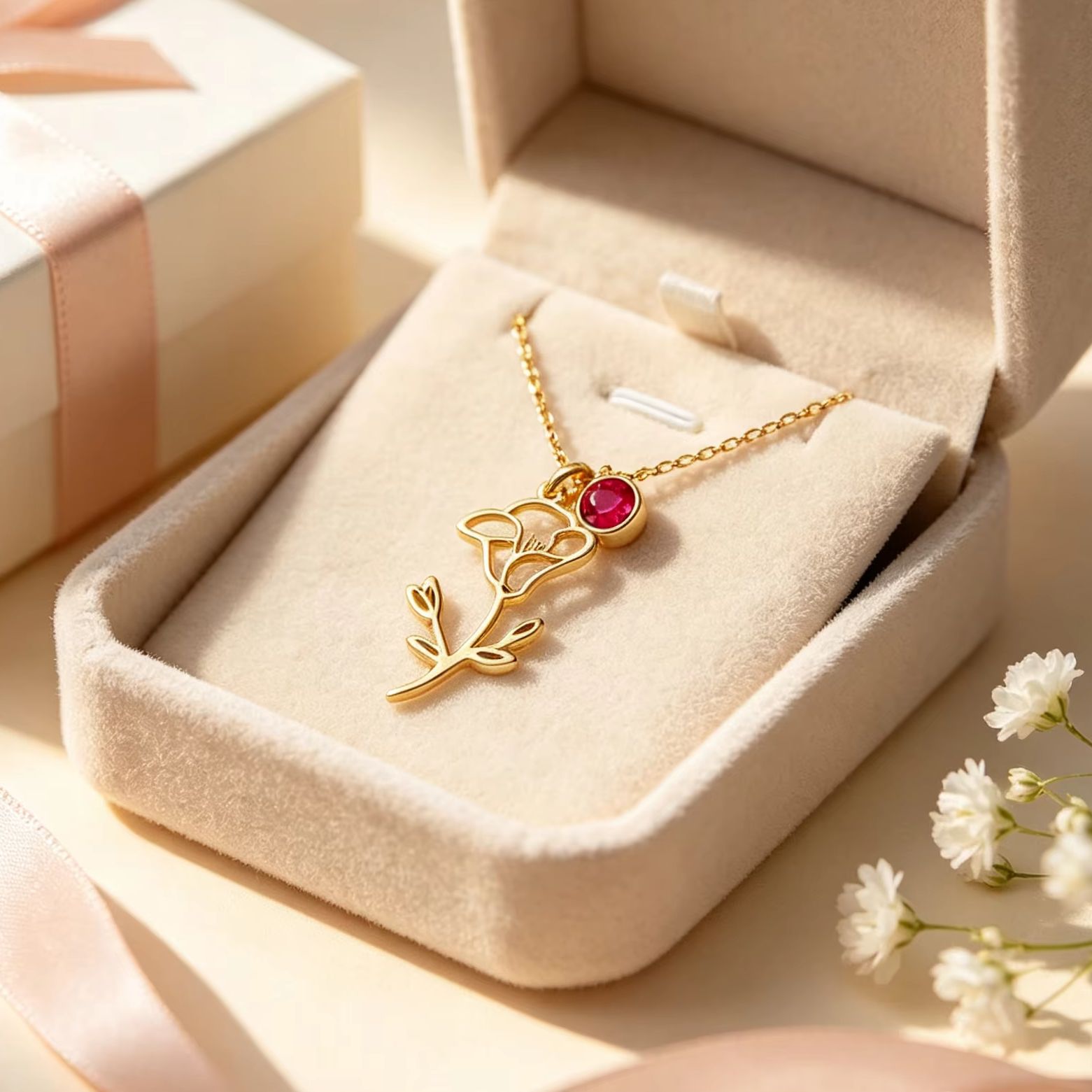 Персонализированный кулон из н – обзор и цена Birth Flower Necklace
